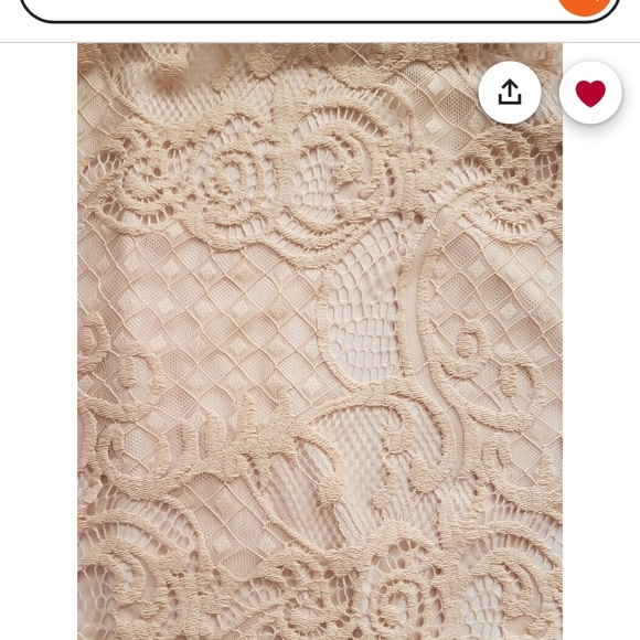 Boho lace champagne/off white wedding dress - Picture 2 of 5